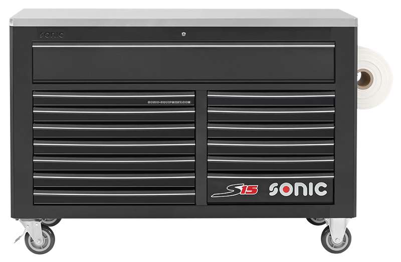 SONIC Werkstattwagen S15 gefüllt, 958-tlg., schwarz